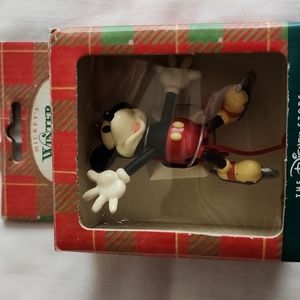1996 Winter Wonderland Christmas Ornament Mickey Mouse